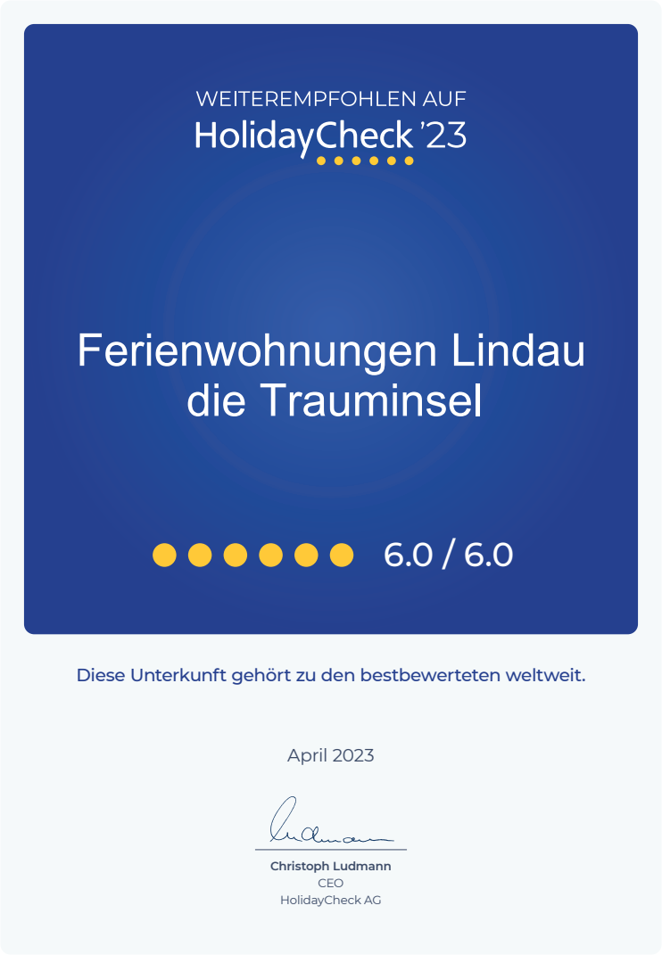 Weiterempfohlen auf HolidayCheck 2023 6.0 von 6.0